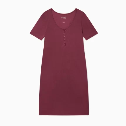 Adult Bump to Baby Nightdress - Burgundy