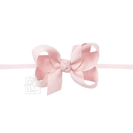 Beyond Creations - Nylon Headband Bow - Light Pink