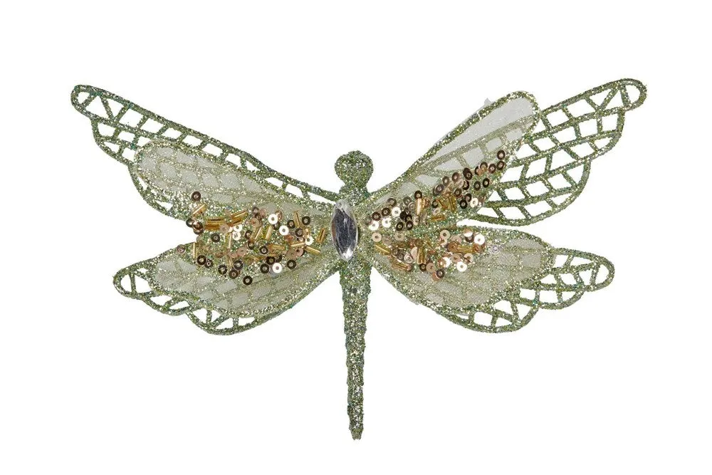 3qGreen-Clip-on-Dragonfly-Christmas-Decoration-17-cm