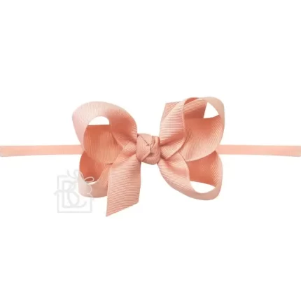 Beyond Creations - Nylon Headband Bow - Light Coral