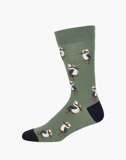 MENS KOOKABURRA BAMBOO SOCK - KHAKI