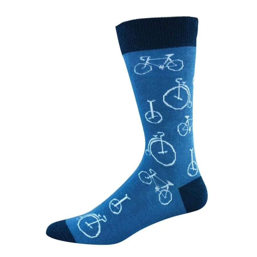 3wBamboozld-Mens-Ditsy-Cycles-Bamboo-Sock
