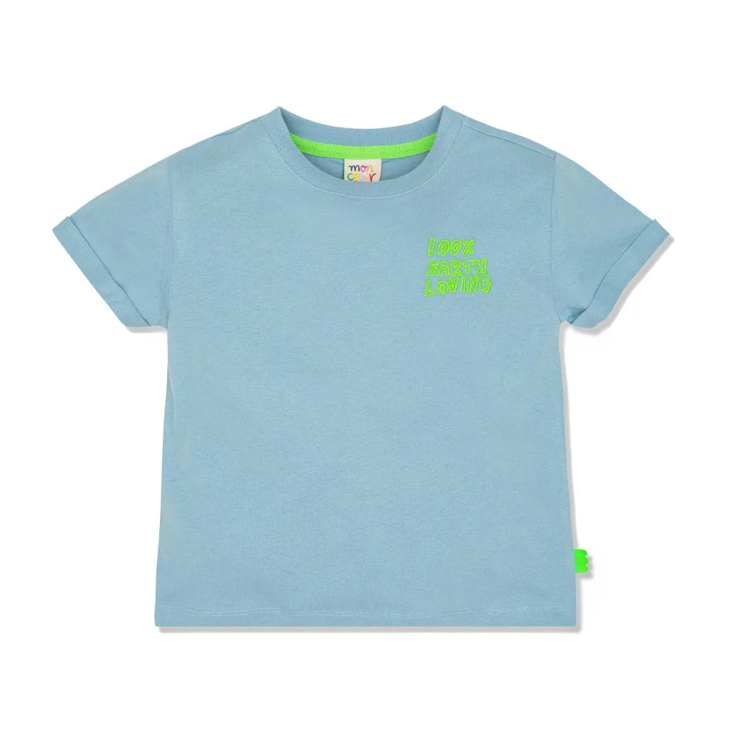 3x100-Earth-loving-Kid-T-Shirt-Slate-Blue-neon