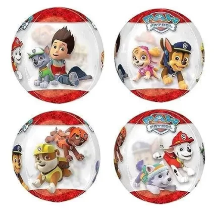 15" Paw Patrol Chase And Marshall Clear Orbz Balloon