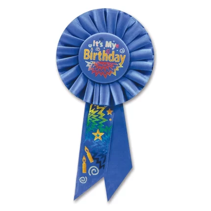 It's My Birthday Rosette in Blue