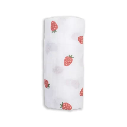 Cotton muslin blanket - Strawberries