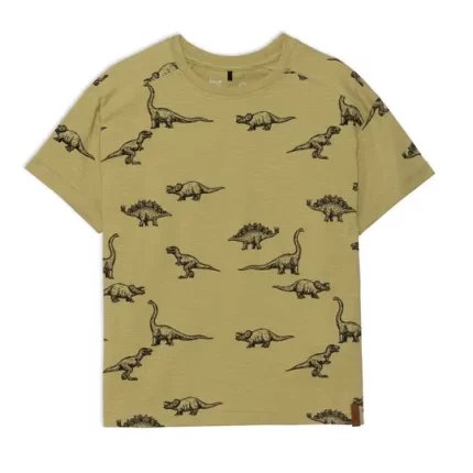 Jersey Top With Print Khaki Green