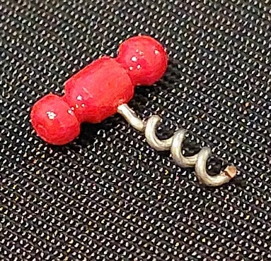 Cork Screw Red Handle Handmade