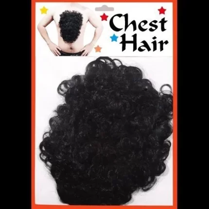 Loftus International Star Power Hairy Man Beast Costume Accessory Chest Hair One Size Black