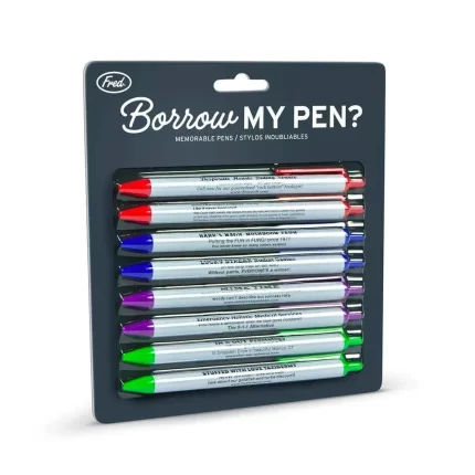 Borrow My Pen - Memorable Pens - Set of 8