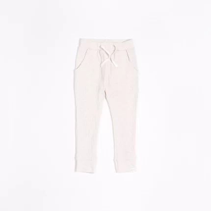 Heathered Oatmeal Modal Rib Jogger