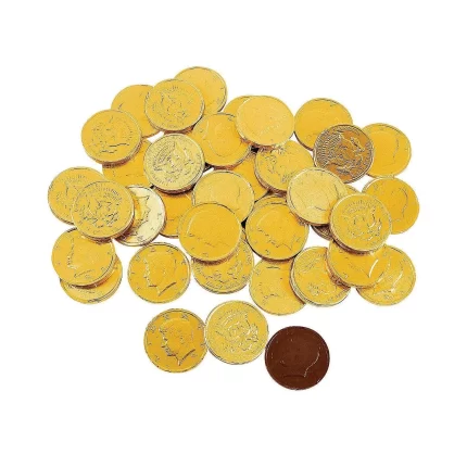 Fun Express Chocolate Coins | 1 Pound Approximately 75 Gold Foil Wrapped Pieces St. Patrick's day