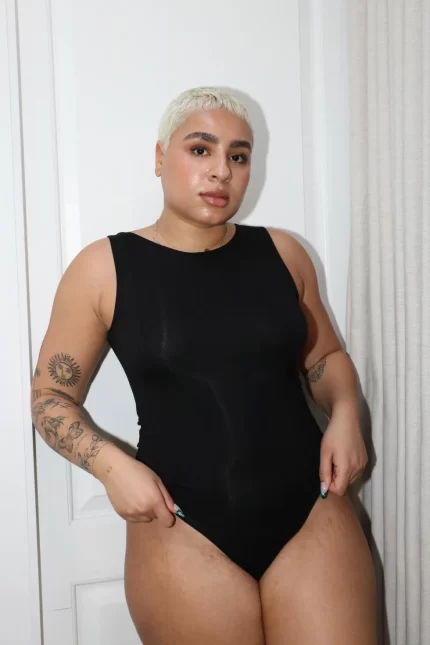 Backless Thong Bodysuit - Black