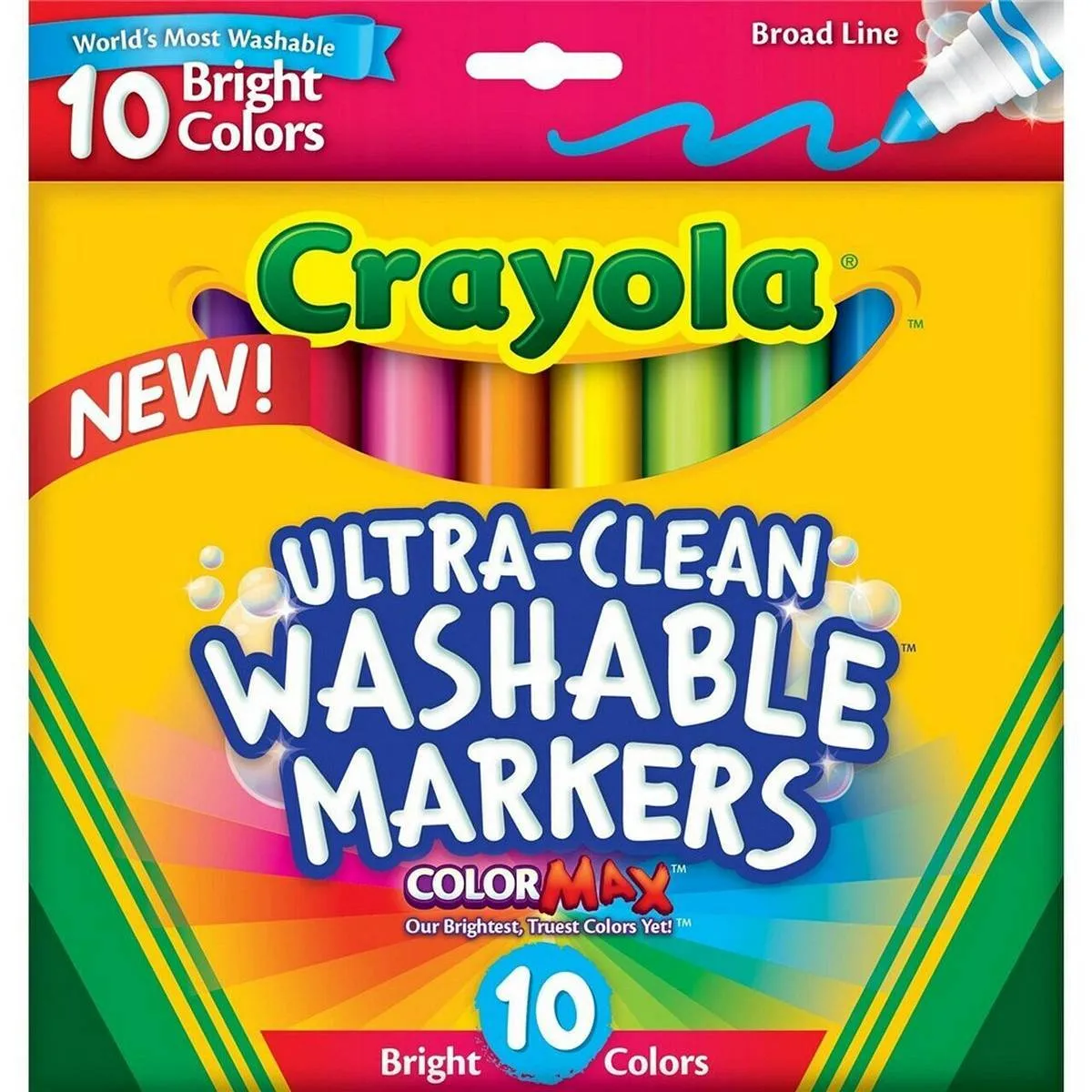 4mCRAYOLA-10-BRIGHT-COLOURS-ULTRA-CLEAN-MARKERS