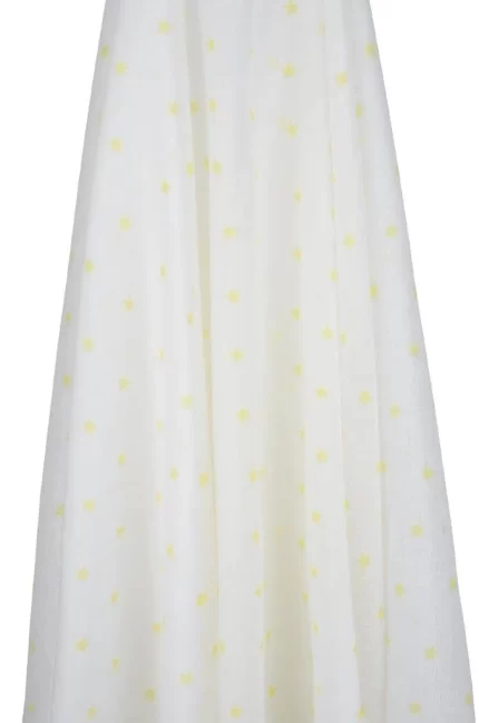 White Muslin Wrap with Yellow Stars