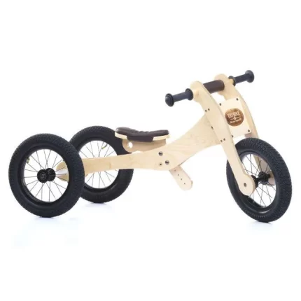 Trybike Natural Wood 4-in-1 Balance Bike + Seat Cover & Safety Pad (Direct Shipping)