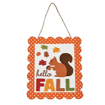 Hello Fall Sign Craft Kit - Makes 12 - Crafts for Kids and Fun Home Activities