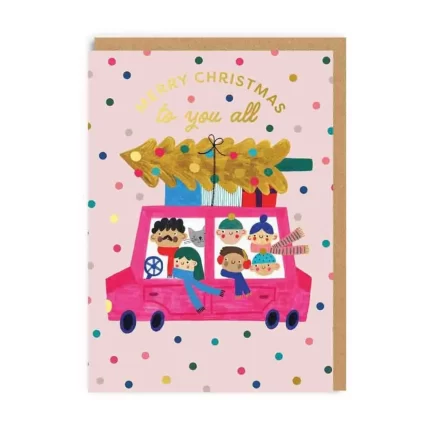 Ohh Deer: Foil Greeting Card Merry Christmas to You All