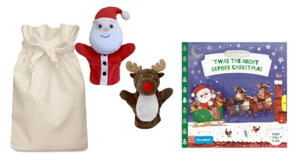 Twas the Night Before Christmas Story Sack with Hand Puppets