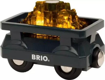 BRIO LIGHT UP GOLD WAGON 2 PIECES