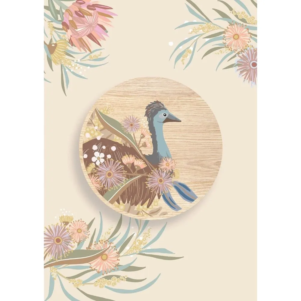 4tAero-Images-Wooden-Magnet-Greeting-Card-Emu