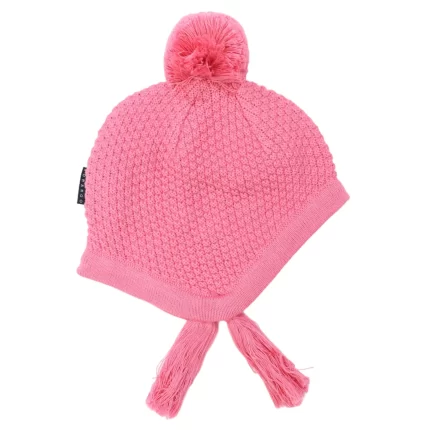 Textured Knit Beanie - Hot Pink