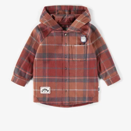 FLANNEL HOODED SHIRT BABY BOY