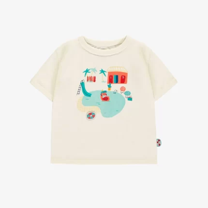 CREAM T-SHIRT WITH ILLUSTRATION BABY