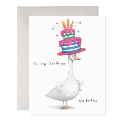 E. Frances Paper: Goose Cake Hat Birthday Card