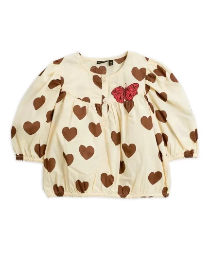 Hearts Woven Blouse - Offwhite