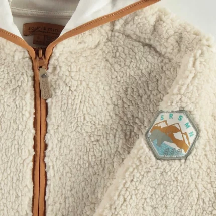 IVORY SHERPA VEST WITH HOOD CHILD