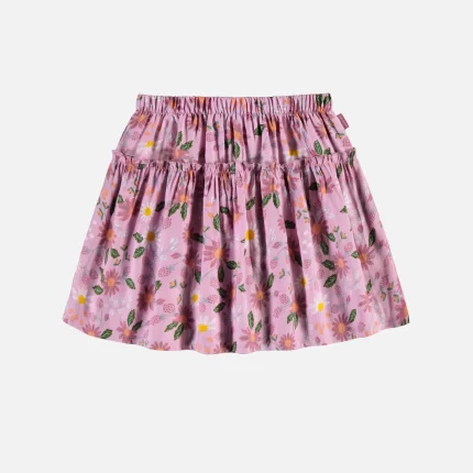 LOOSE FIT FLORAL LILAC SHORT SKIRT IN VISCOSE CHILD