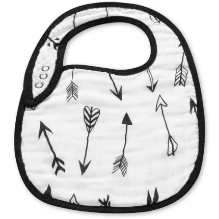 Organic Cotton Muslin Bib - Arrows