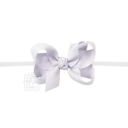 Beyond Creations - Nylon Headband Bow - Powder Orchid