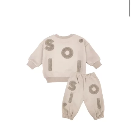 Kids Wooley Fleece Set - Beige Soll The Label
