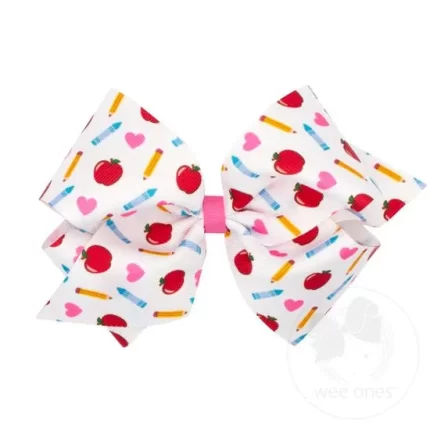 Wee Ones Bows - King - Apple Print