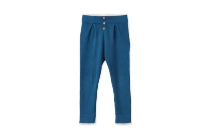 Organic Cotton Nordic Knit Trousers - Fjord Blue