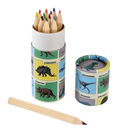 Tube of colouring pencils - Prehistoric Land