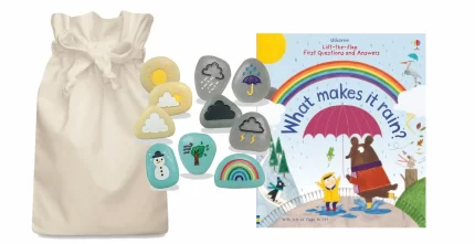 What makes it Rain Story Sack with Weather Stones