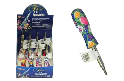 Diamond Visions Max Force 2220712 6 in 1 Floral Screwdriver in Assorted Designs (1 Screwdriver)