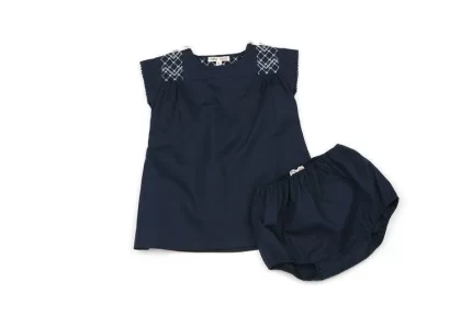 Melinda (Set Blouse + Bloomer) - Navy