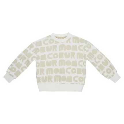 Kid Mon Coeur All-Over Sweatshirt - Natural