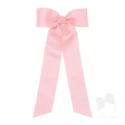 Wee Ones Bows - Bowtie Medium - Scalloped Light Pink