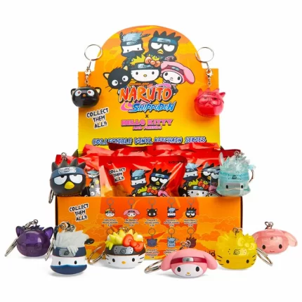 Naruto x Hello Kitty Vinyl Keychains Blind Bags Asst-24pcs PDQ