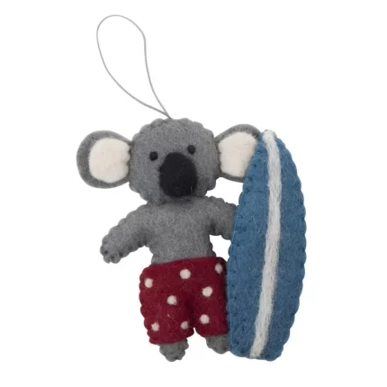 Pashom: Xmas Ornament Beach Koala Surfboard