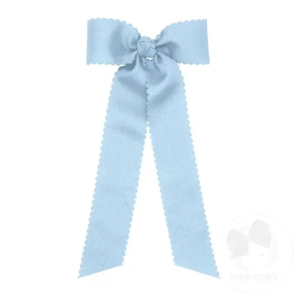 Wee Ones Bows - Bowtie Medium - Scalloped Millennium Blue