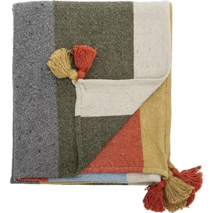 Bloomingville: Druento Throw Yellow Recycled Cotton