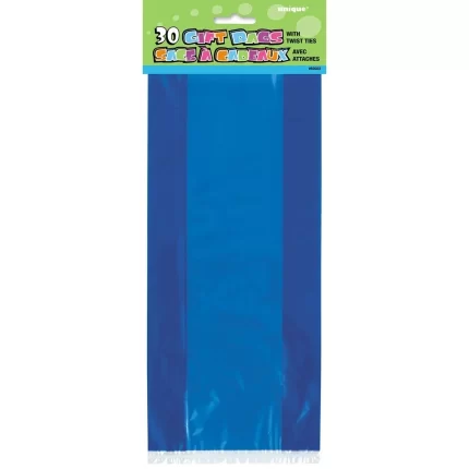 Cellophane Bags Royal Blue 30 Count