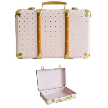 Vintage Style carry Case - Pink Gold Spot