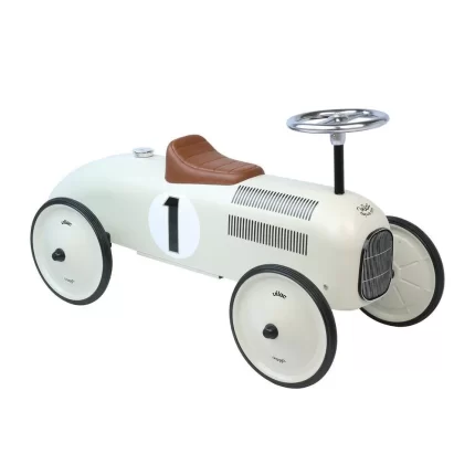 ride-on vintage car - White cream
